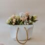 Opertus White Basket Flower Vase