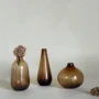 Elysian brown Contemporary Glass vases (set of 3)