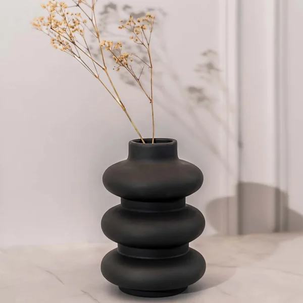 Black Stack Vase