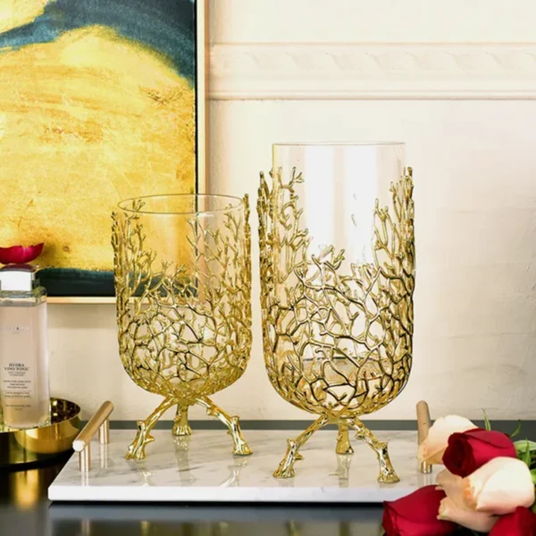 Oasis: Coral Fusion Glass Candle Holder