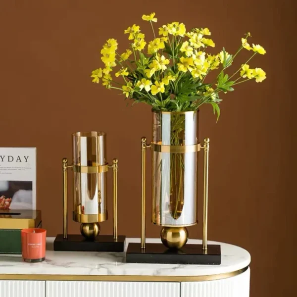 Noric: Metal Glass Candle Holder