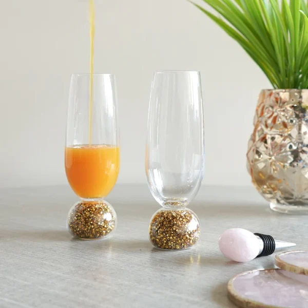 Bataate Gold Crystal Glasses (Set of 4)