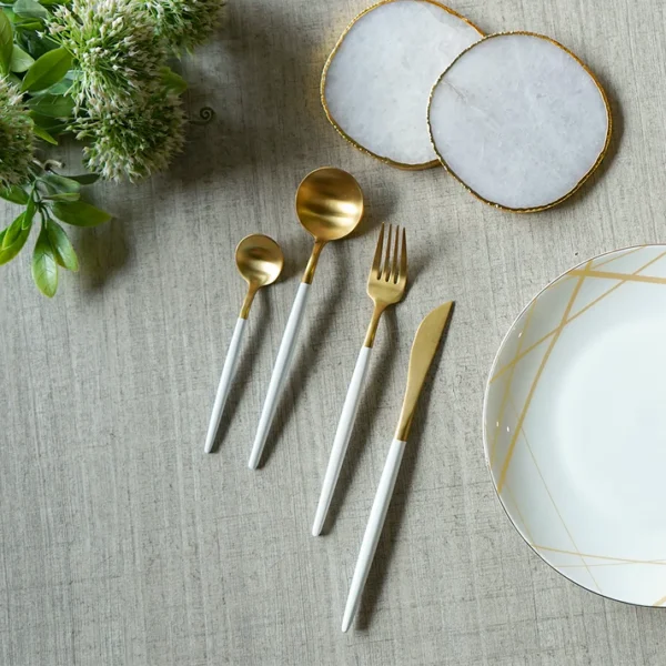 White Starter Cutlery set (Set of 24 pieces)