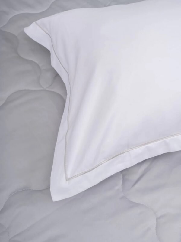 Brilliant White-Silver Bedsheet