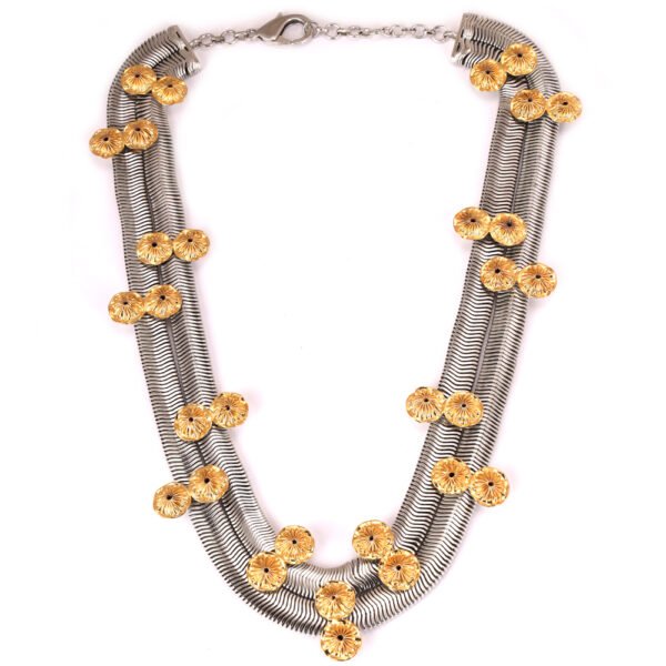Tropic Affair Silver Gold Necklace