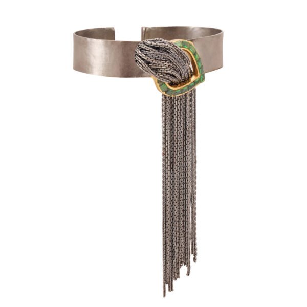 Pewter CASCADE Bracelet(GREEN)